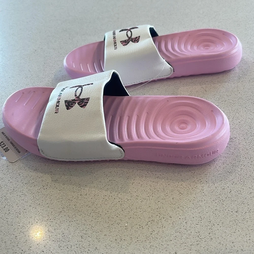 NWT UNDER ARMOUR Pink Sandals Size 13K - Picture 10 of 11